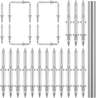Double Headed Skirting Seamless Nails for Wood Claw Nails Set Safety Screws with Sockets Tools Long and Short Wall Nails DIY Crafts Home Decor Furniture Construction (200 Pieces)