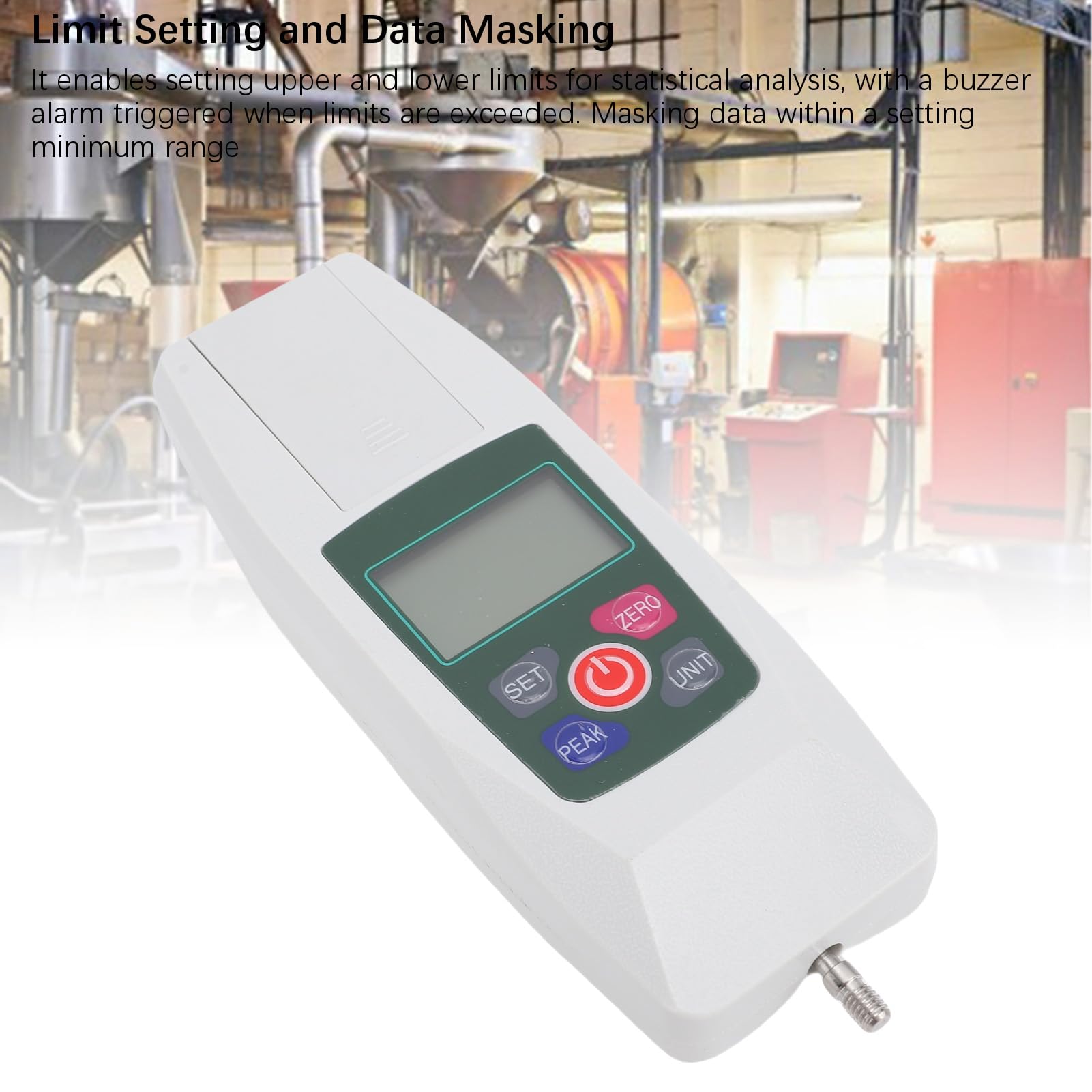Medidor de fuerza digital 50N Dinamómetro push-pull portátil de alta precisión con pantalla LCD retroiluminada Apagado automático para pruebas industriales de laboratorio Material