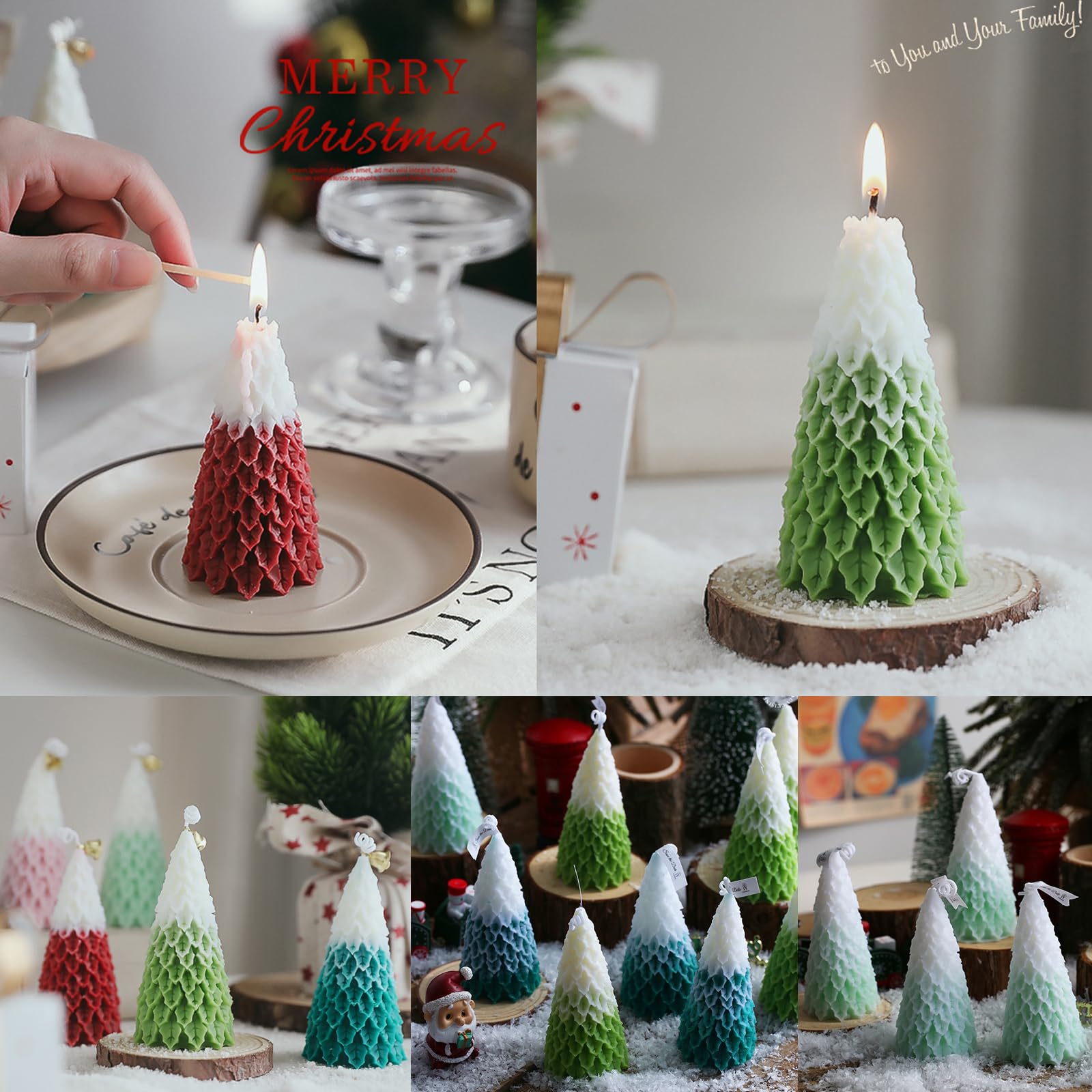 Moules En Silicone Sapin De Noël - 2 Pièces Pour Bougies, Savons, Glaçons & Déco Festive | Fabriquez Vos Propres Créations ! - 4
