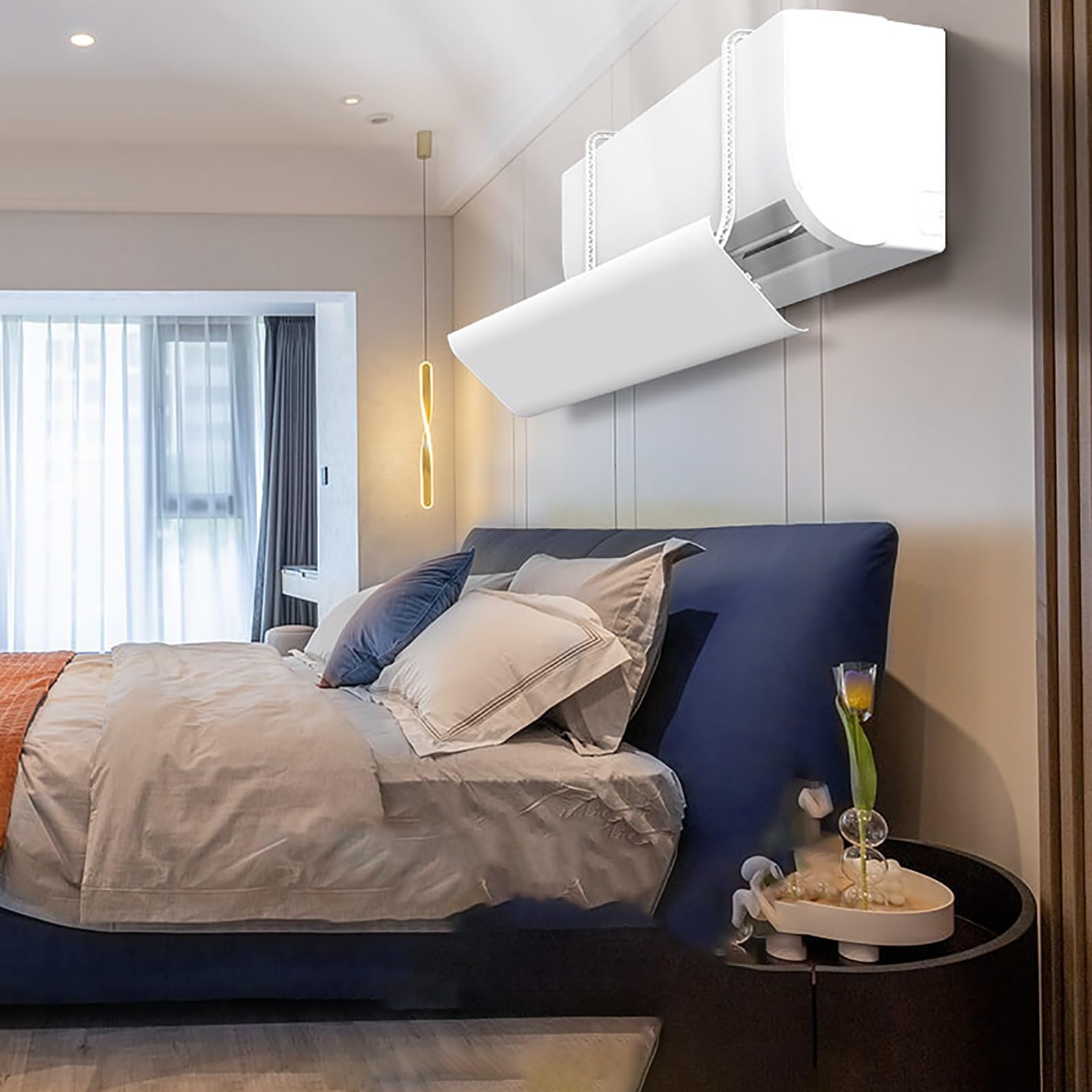 Deflettore Condizionatore Universale, Deflettore Per Condizionatore Universal, Anti-soffiaggio Diretto, Facile da Installare, per Camera da Letto, Ufficio(33.9in/86cm)