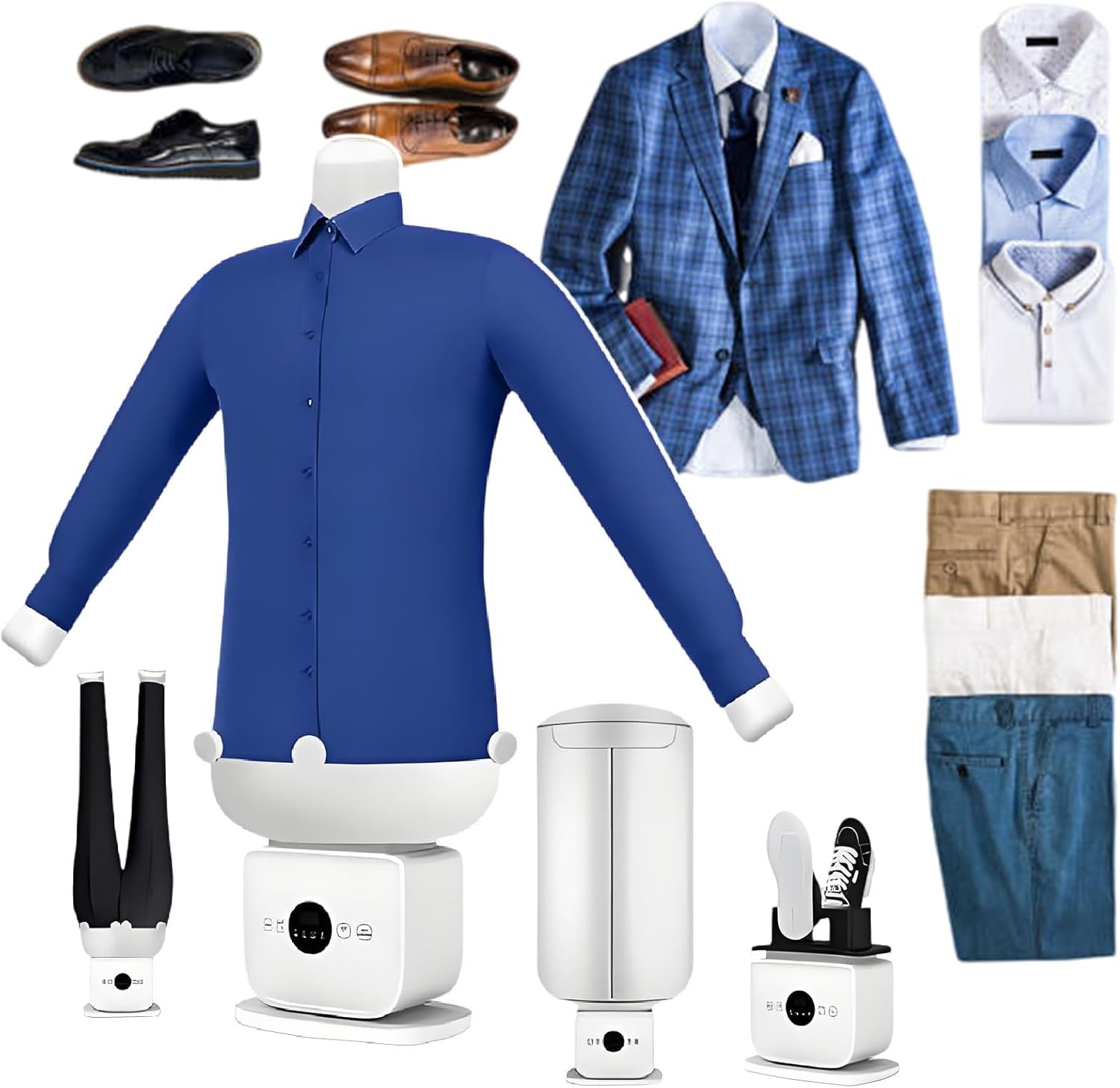Automatic Ironing Machine for Home, Vertical Steam Closet for Clothes, Portable Electric Clothes Dryer, Steamer for Clothes Temperature Control