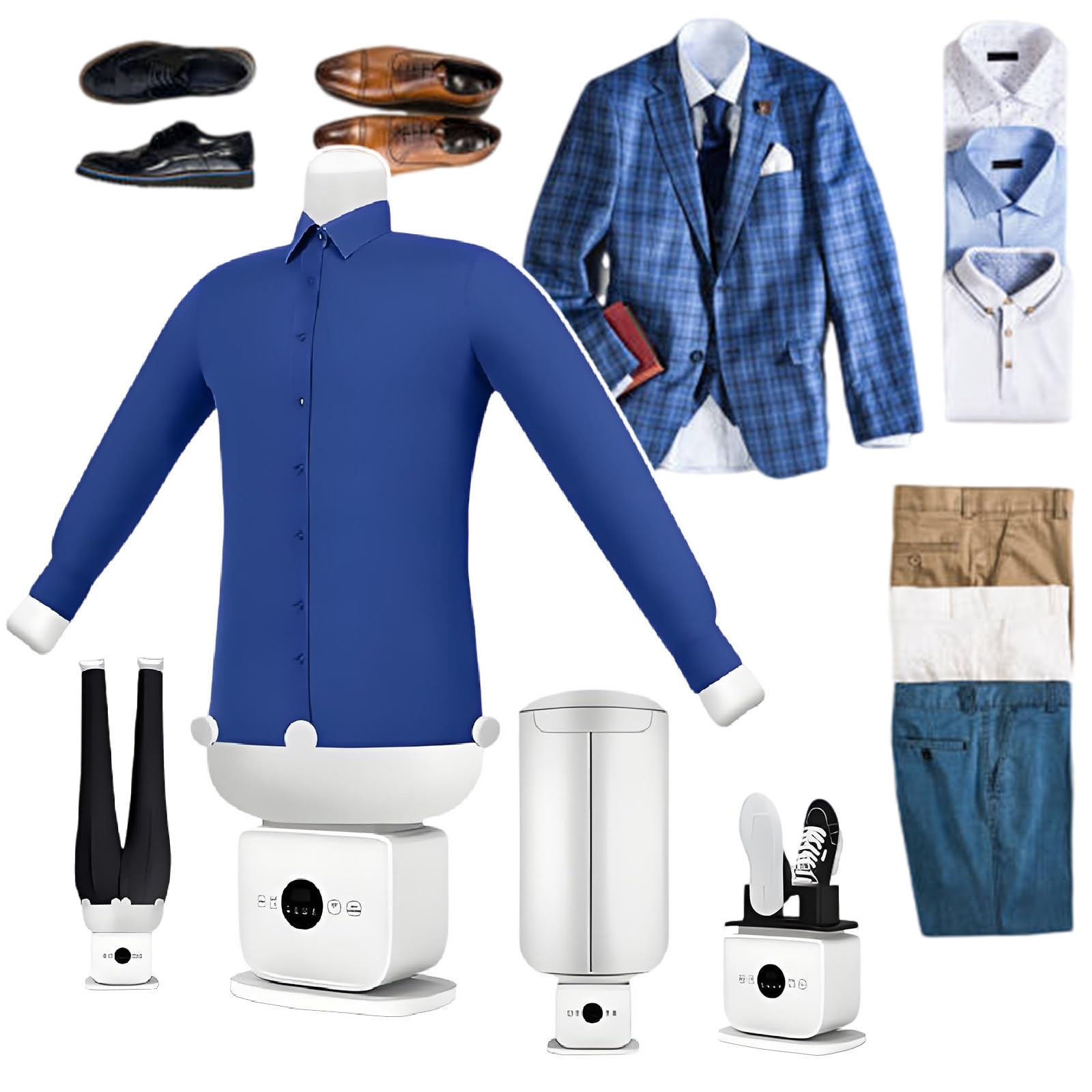 Máquina de Planchar Automática para el Hogar, Armario de Vapor Vertical para Ropa, Secador de Ropa Eléctrico Portátil, Vaporizador para Ropa con Control de Temperatura