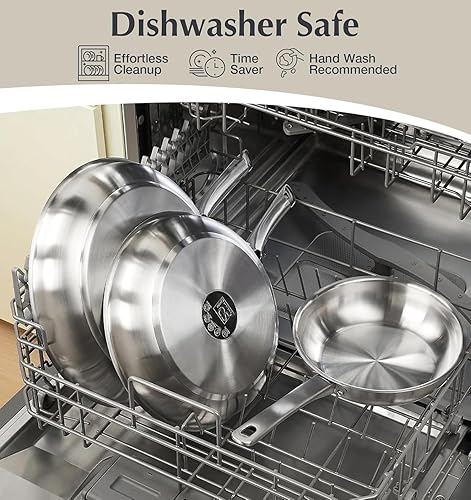 Miniatura 8 de KOCH SYSTEME CS Juego de ollas y sartenes de acero inoxidable, 10 piezas de utensilios de cocina de acero inoxidable para cocina profesional, juegos