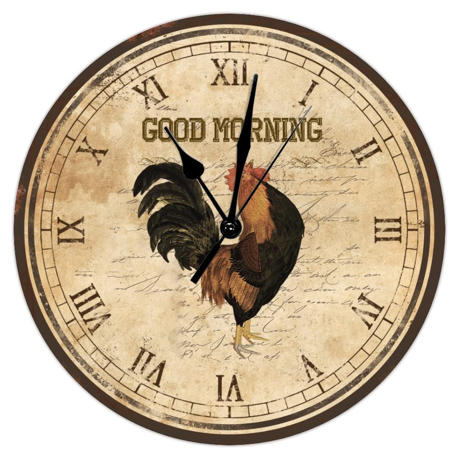 Horloge murale en bois chaleureuse Country Decor pour votre grand salon