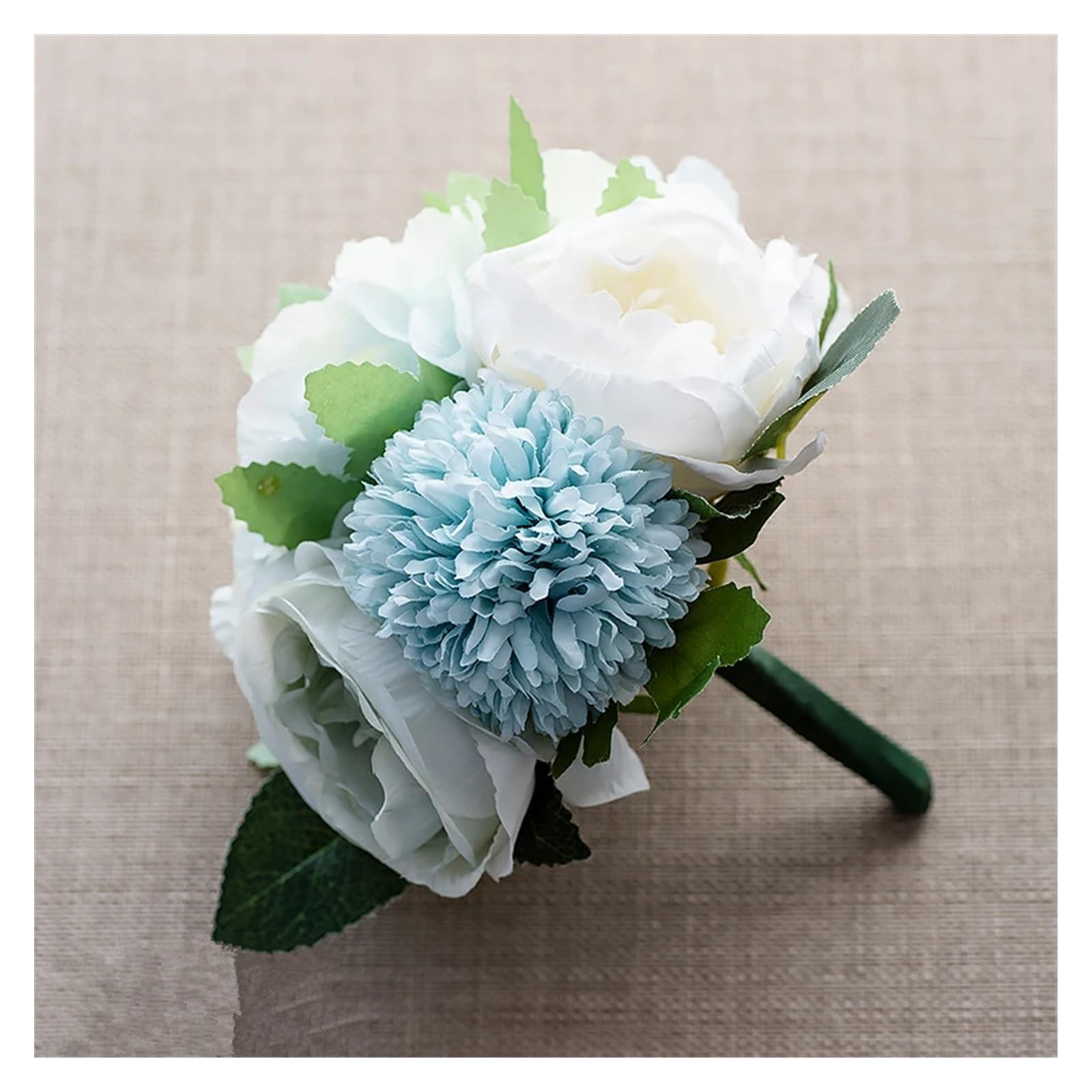 HJRegaFimu Artificial Flowers 8 Heads Silk Peony Wedding Decorative Flower Bridal Bouquet Exquisite Decoration Bouquets Green
