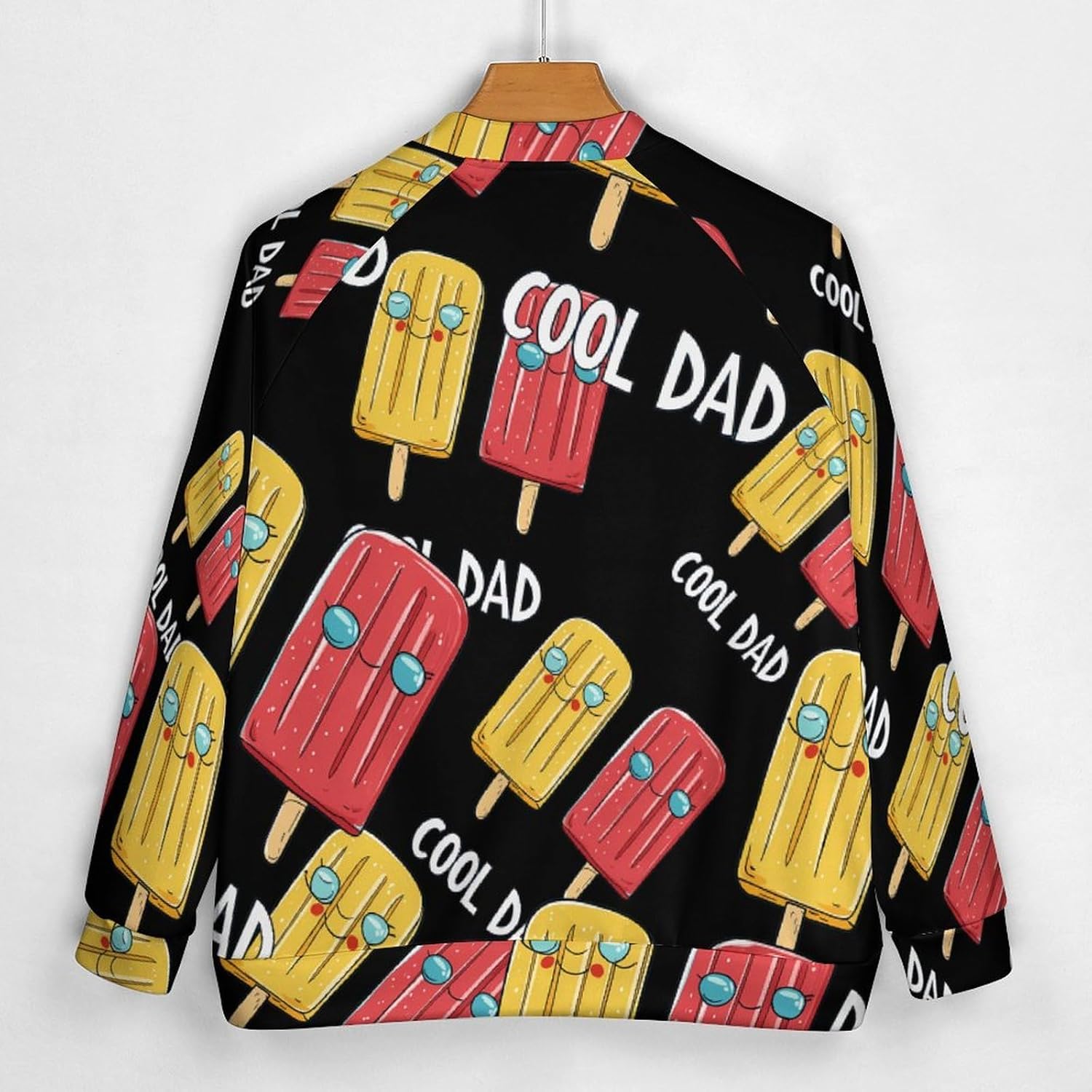 Cool Dad Popsiclees Baseball Jacket Casual Sportswear Bomber Jacket Coat for Men Women