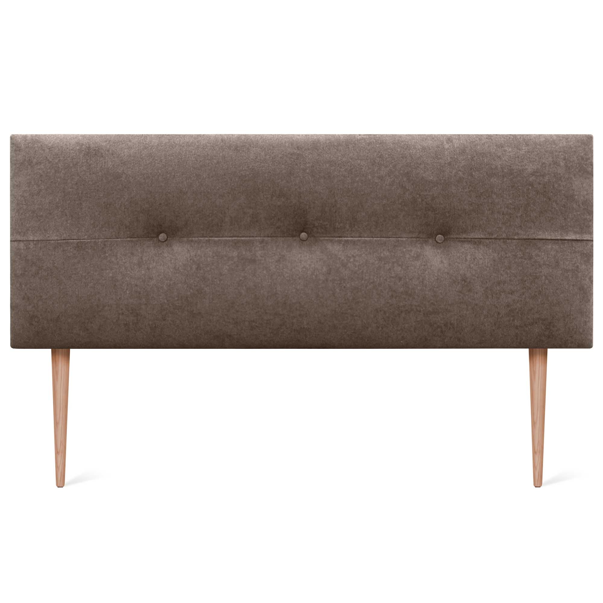 Tête De Lit Rembourrée Gris Cendré 160x105cm - Tissu Anti-taches Avec Pieds En Pin, Pour Lits 150/160cm