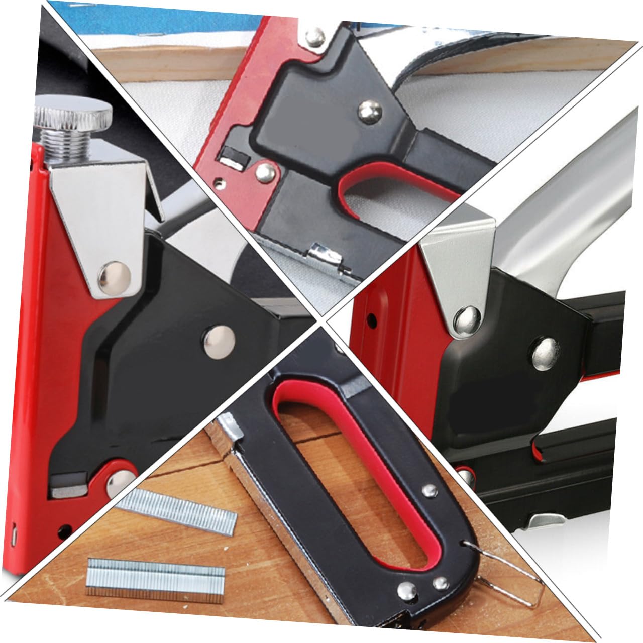 UKCOCO Graffettatrice Pesante a Pistola Design Ergonomico e Manico Curvo in Metallo, Dispositivo per Unghie a U per Lavori Artigianali e Fai da Te