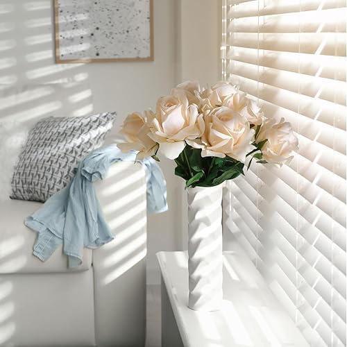 Miniatura 7 de Eyamumo Flores Artificiales, Flores de Seda Imitación de Tacto Real con Tallo Largo para Decoración DIY, Boda, Fiesta, Hogar, Oficina y Centro de