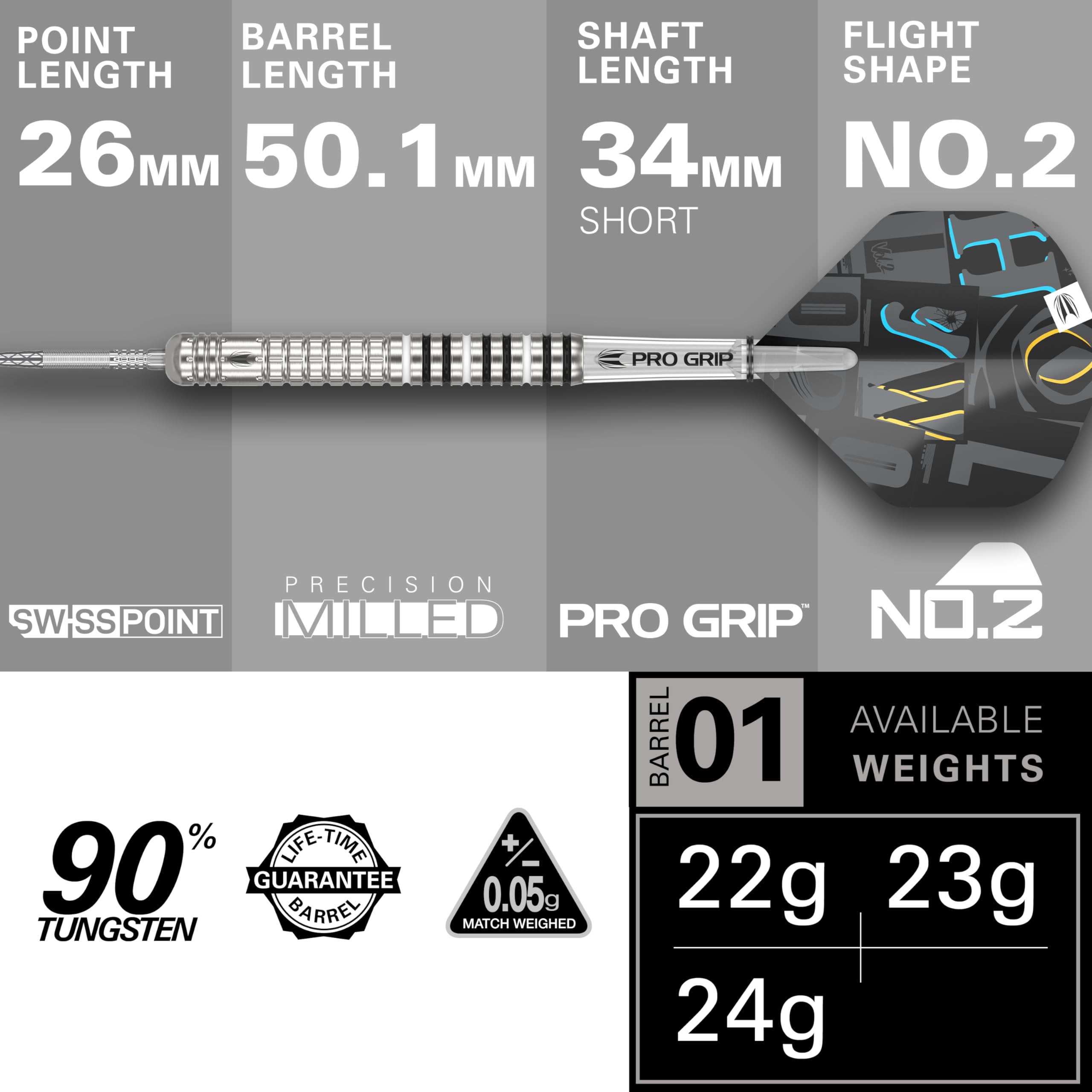 Amazon.com : Target Darts Chris Dobey G1 22G 90% Tungsten