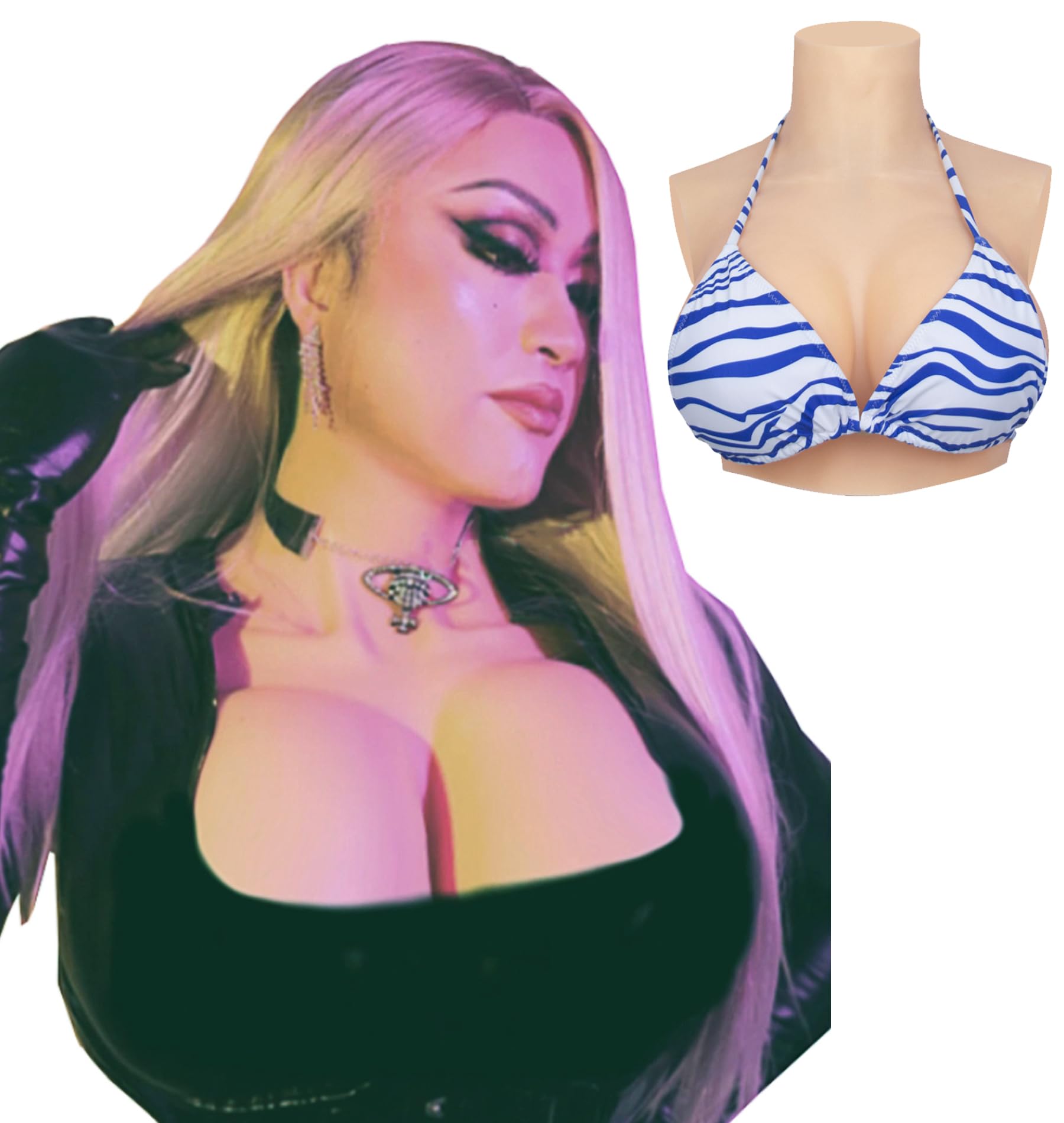Tette finte in silicone Mascherina in silicone forme C-G CUP per Crossdresser Drag Queen