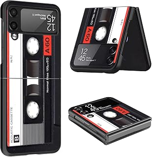 Galaxy Z Flip 3 Case,for Samsung Z Flip 3 Case Ultra Slim Lightweight Hard PC Shookproof Protective Phone Case for Samsung Galaxy Z Flip 3 5G 6.7 inch - Audio Cassette Tape