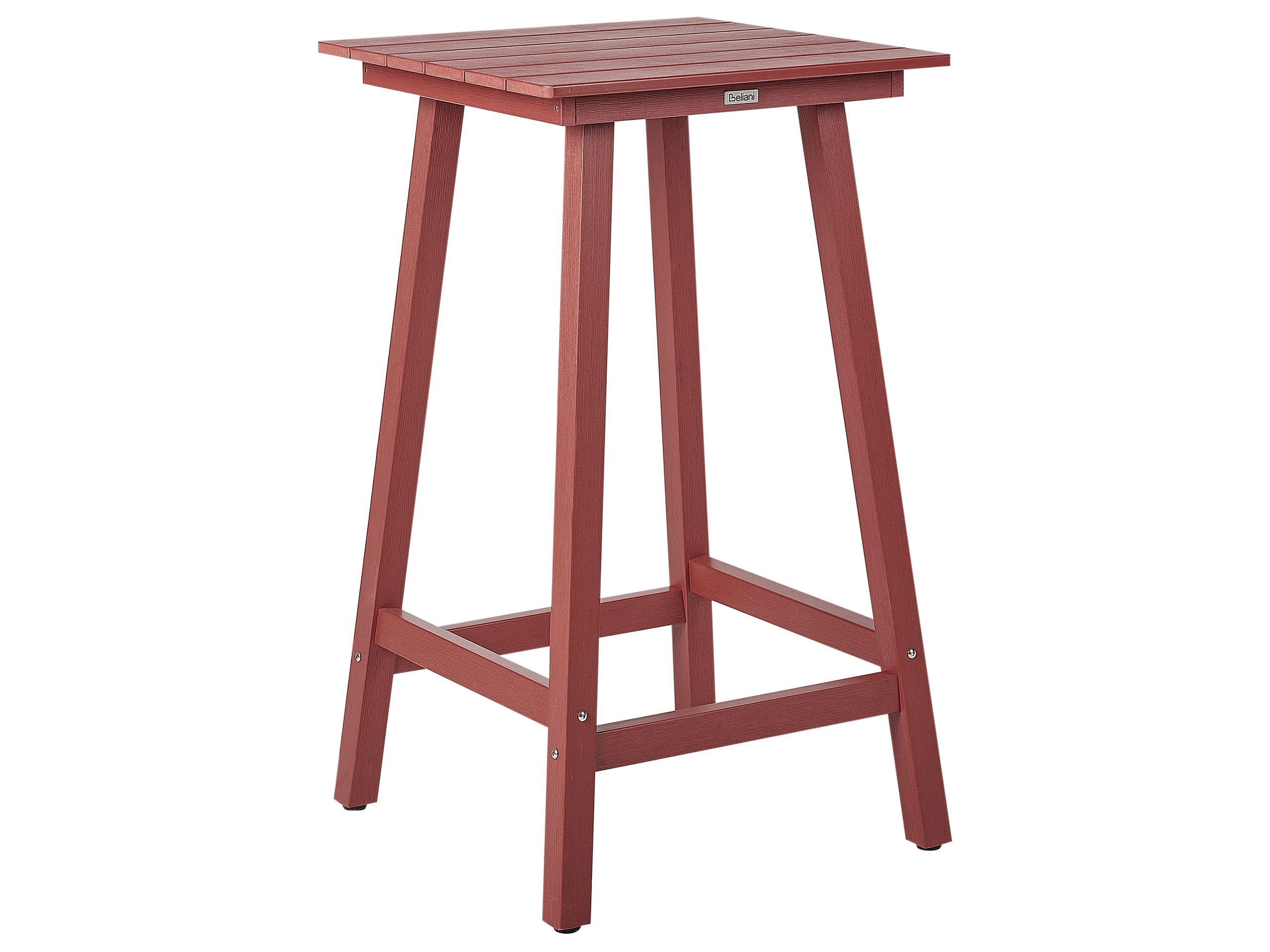 Moderner Muskoka Gartentisch Hochtisch Kunstholz Rot 60x60 cm Adirondack