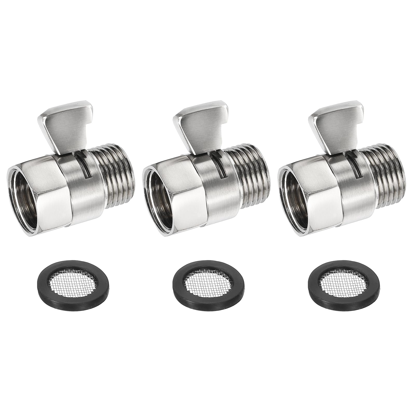 Vanne de contrôle du débit d'eau G1/2 pouces régulateur pression laiton douche 3x