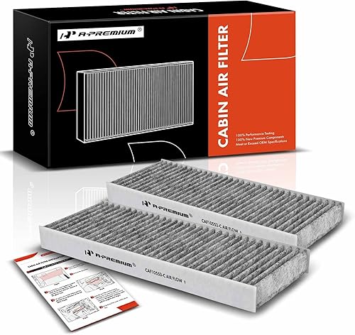 A-Premium Filtro de aire de cabina de 2 piezas con carbón activado compatible con Nissan Frontier 2005-2023, Pathfinder 2005-2012, Xterra 2005-2015,