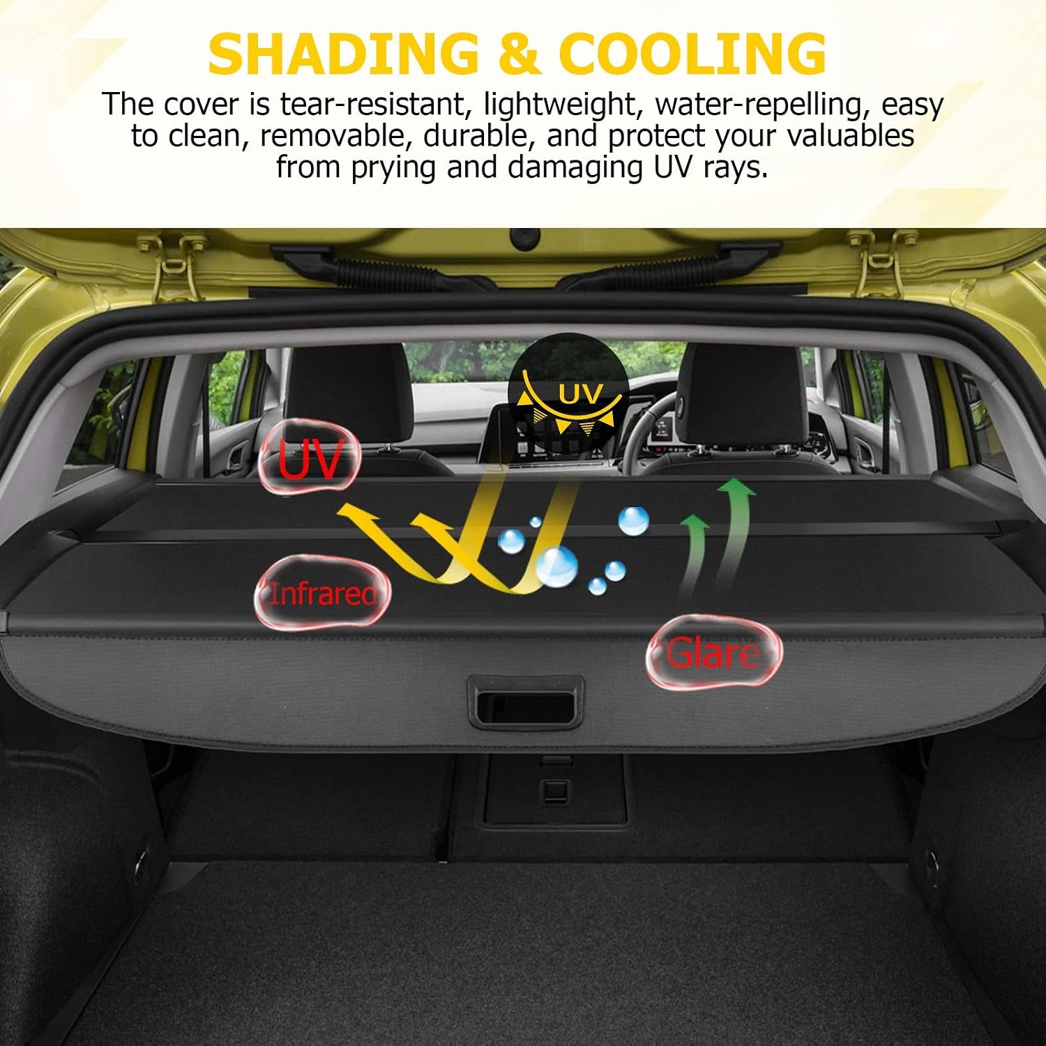 Condition photo showing New/Like New for auxmart cargo cover for ford edge se sel st sport titanium 2016-2025 cargo rear cover trunk retractable shielding shade for ford 2017 2018 2019 2020 2021 2022 2023 2024