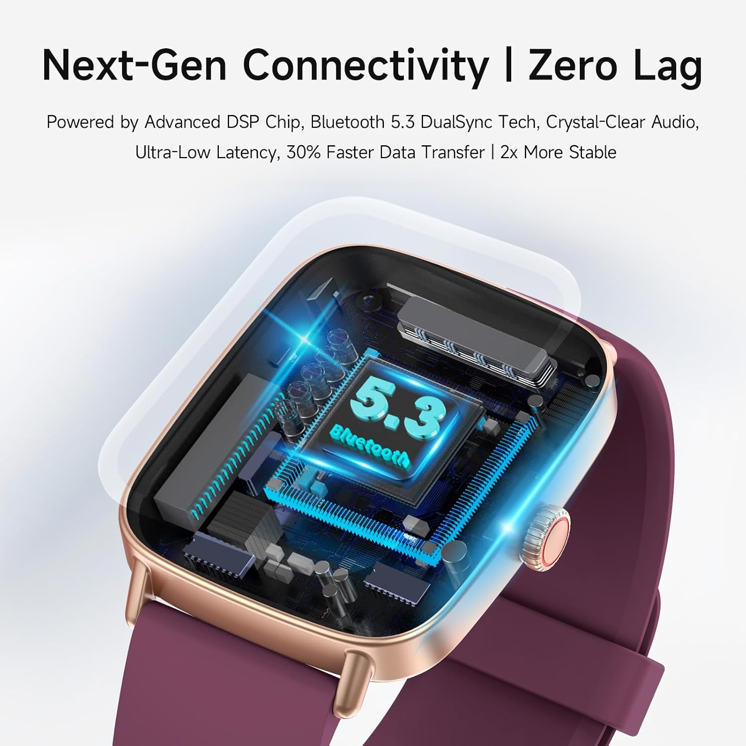 Smart Watch for Women, 1.85" HD Smartwatch Compatible iPhone/Samsung/Android (Answer/Make Calls), 100+ Sport Modes Fitness Tracker with Heart Rate/Sleep/SpO2 Monitor, IP68 (Deep Purple) - Image 5