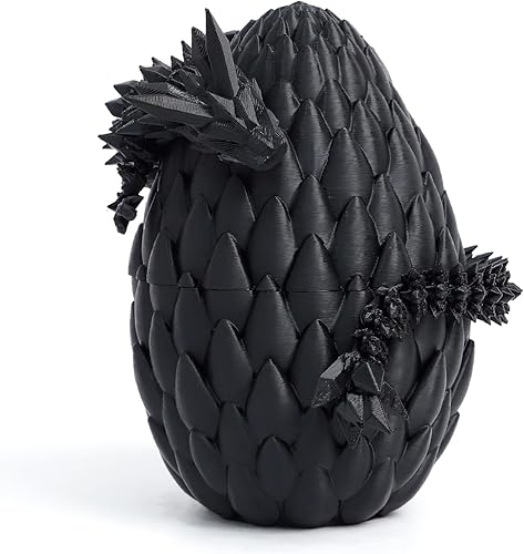 Huevo de dragón 3D – Huevo de Pascua con dragón flexible en el interior, gran regalo impreso en 3D, decoración de figuras, juguete de escritorio