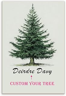 WayToLight Custom Vintage Christmas Tree Wall Art Decor Canvas Prints Personalized Christmas Gifts for Your Family and Friends