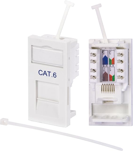 Philex 70695R CAT6 RJ45 Outlet Module - White