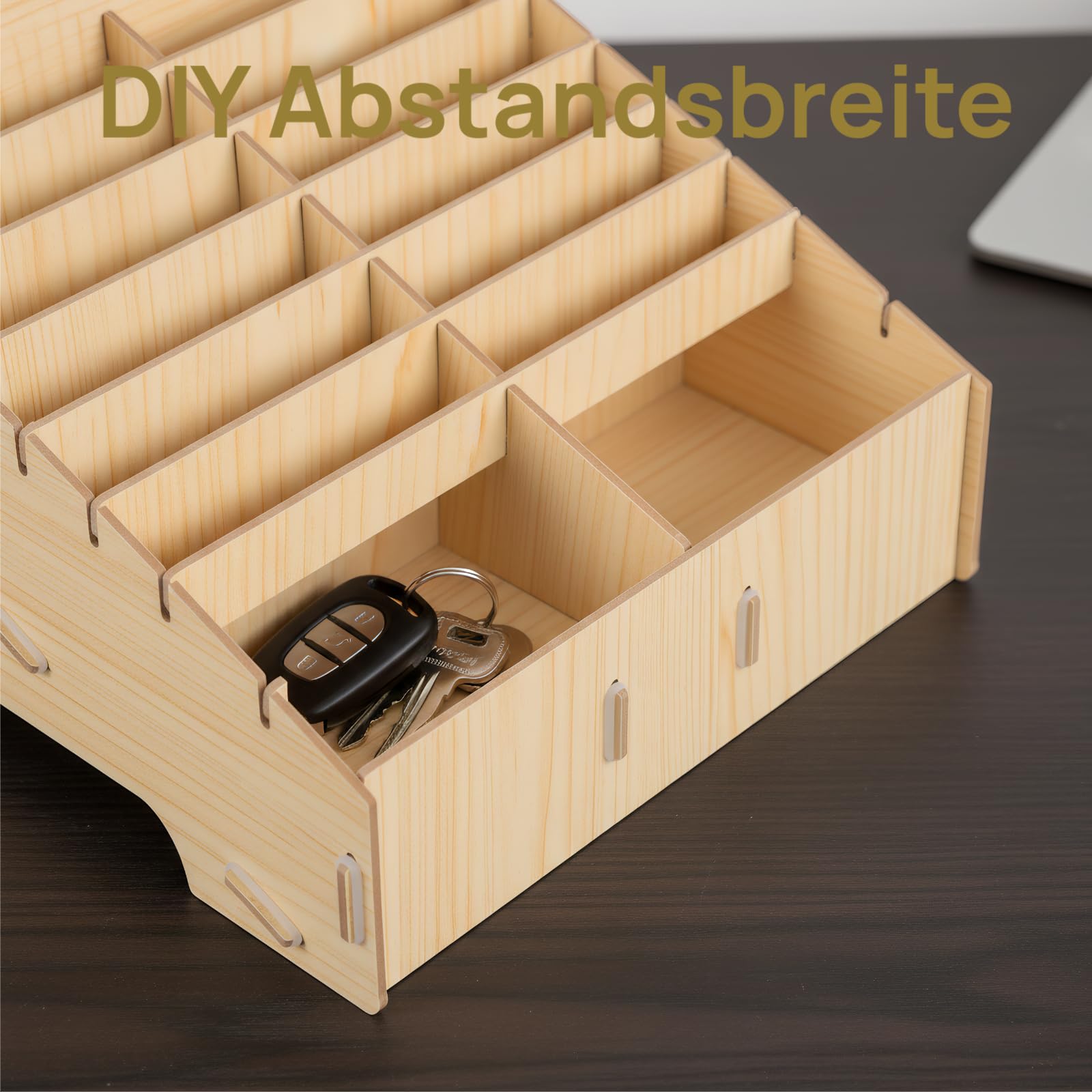 SOIMISS Handy-Aufbewahrungsbox mit 30 Fächern – Handyhalter aus Holz für Klassenzimmer, Schulungen & Seminare – Smartphone-Ablagebox – Telefon Organisator für Klassenzimmer & Büro (30)