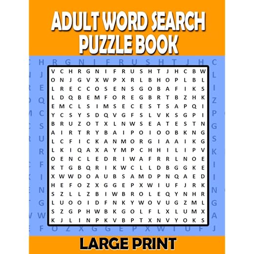 Adult Word Search Puzzle Book Large Print: WordSearch Puzzle Challenge Book For Adults | Ages 13+