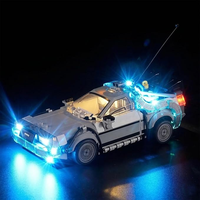 Light Kit for Lego 77256 Time Machine from Back to The Future Set, Compatible with Lego 77256 Building Blocks Model(Not Include Blocks Set)