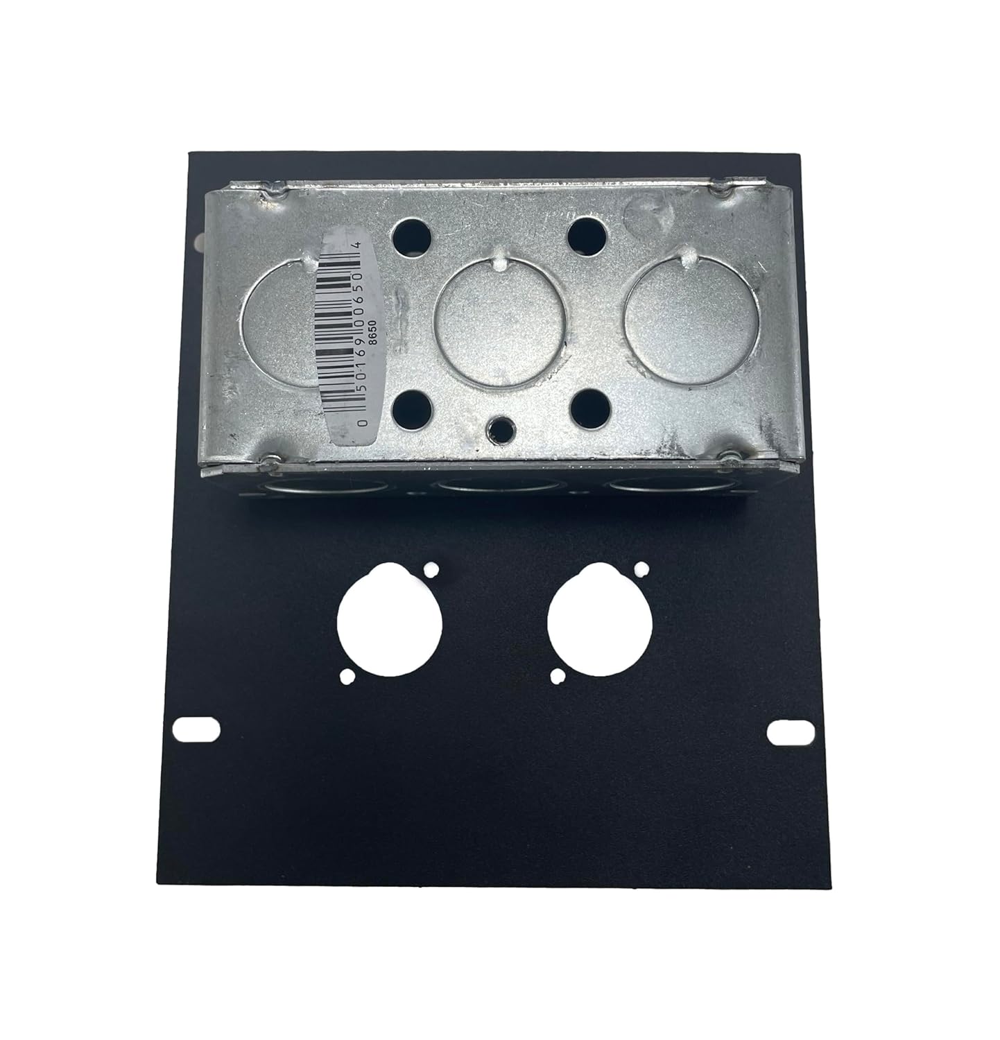 ProCraft Pro Audio Recessed Floor Pocket Box. Loaded AC Duplex and PrePunched for 2 "D" XLR's Made in the USA