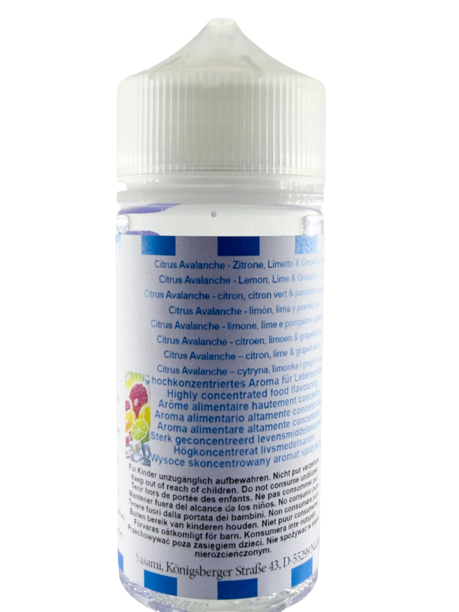 Citrus Avalanche – cytryna, limonka i grejpfrut Ice aromat koncentrat – Wegański – Sasami – 100ml