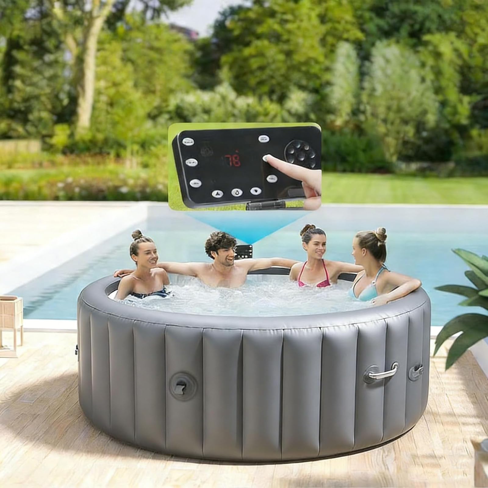 Portable hot tub Inflatable Hot Tub Spa, Outdoor Spa Bathtub Set