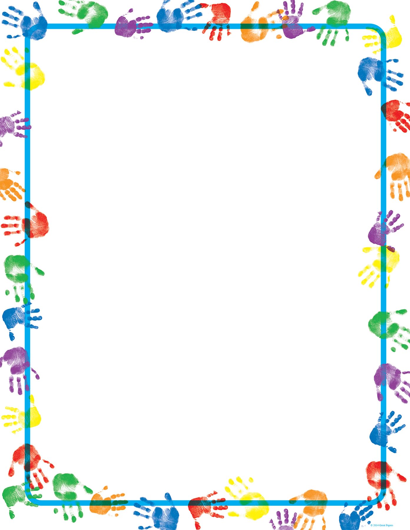 Great Papers! 80-Count Baby Handprints Letterhead – Premium 8.5 x 11 Inch Stationery