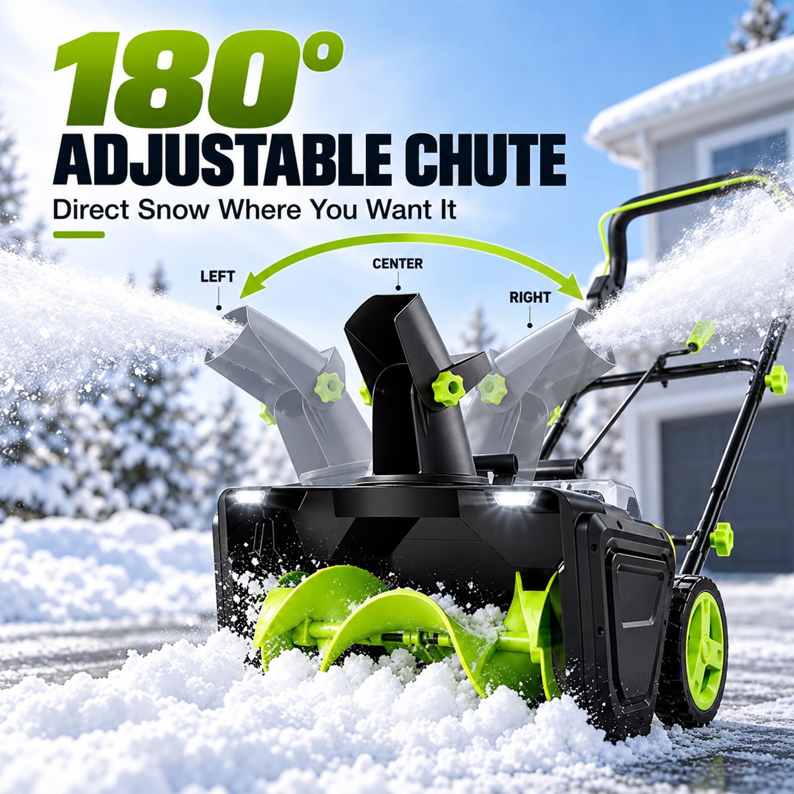 Quitanieves a Batería con Motor Sin Escobillas de 3500 W