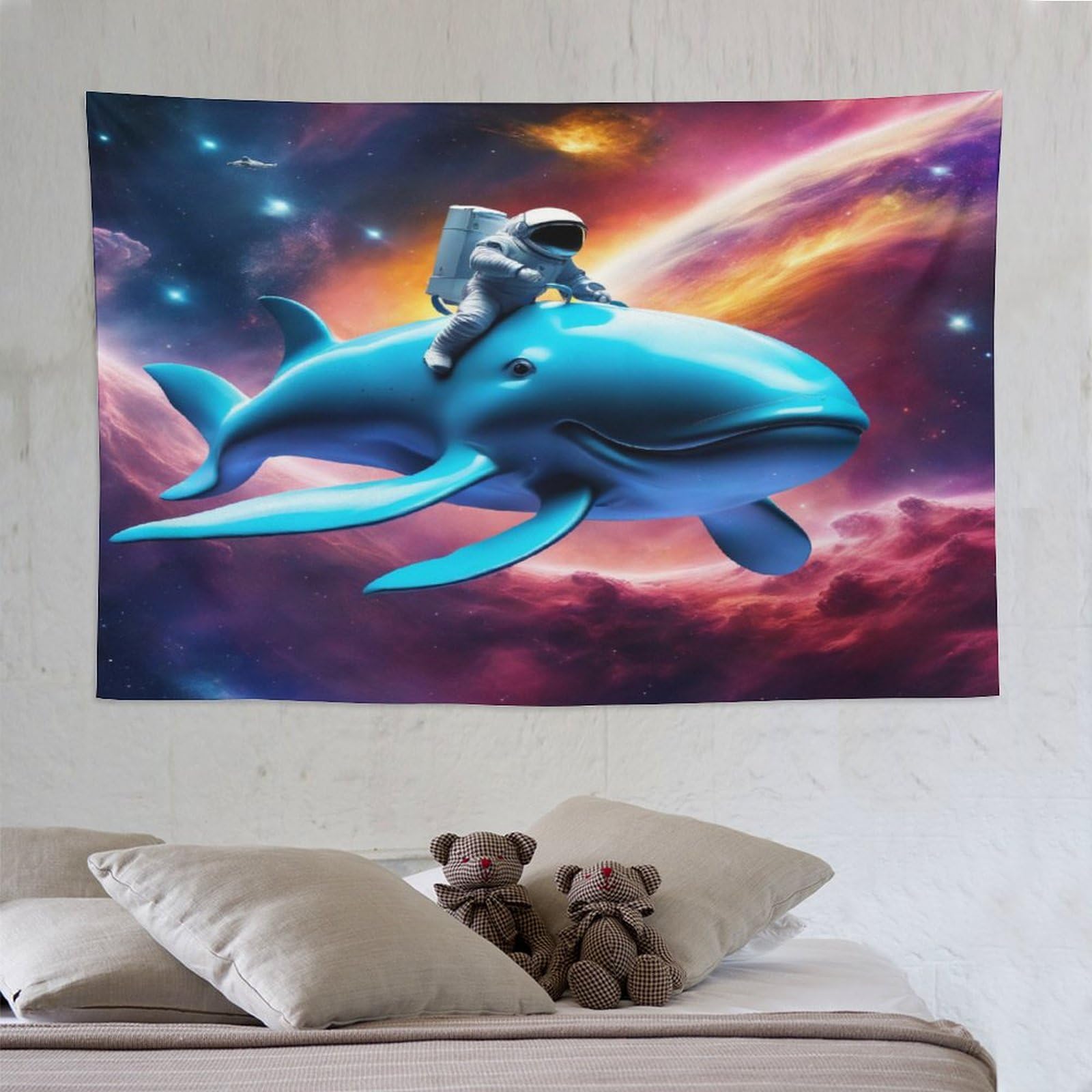 Tenture murale astronaute 150x230 cm : transformez une chambre triste en cosmos - 8