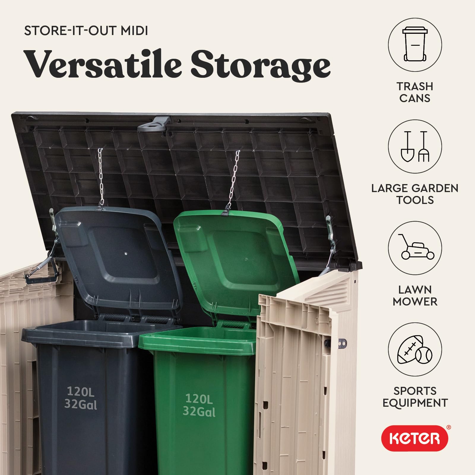 Keter Store it Out Midi, 132x71,5x113,5 cm
