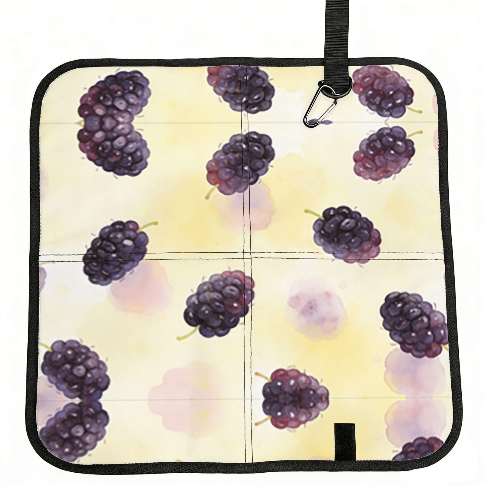 DUYIOKH Grape Print Foldable Portable Seat Cushion for World Cup Games, Camping and Outdoor Activities