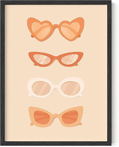 HAUS AND HUES Impresiones artísticas de sol para decoración de pared moderna de mediados de siglo, póster de sol de terracota y decoración de pared