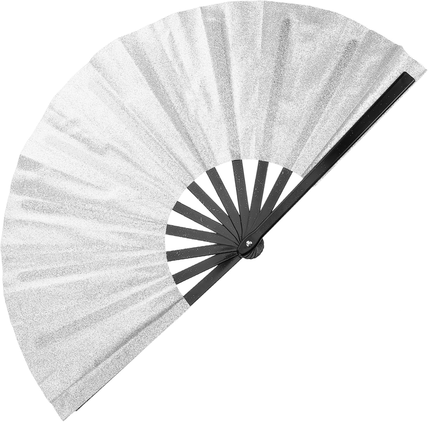 ULTECHNOVO Sparkling Folding Hand Fan Lightweight and Easy to Carry Iridescent Fan for Rave Wedding and Party