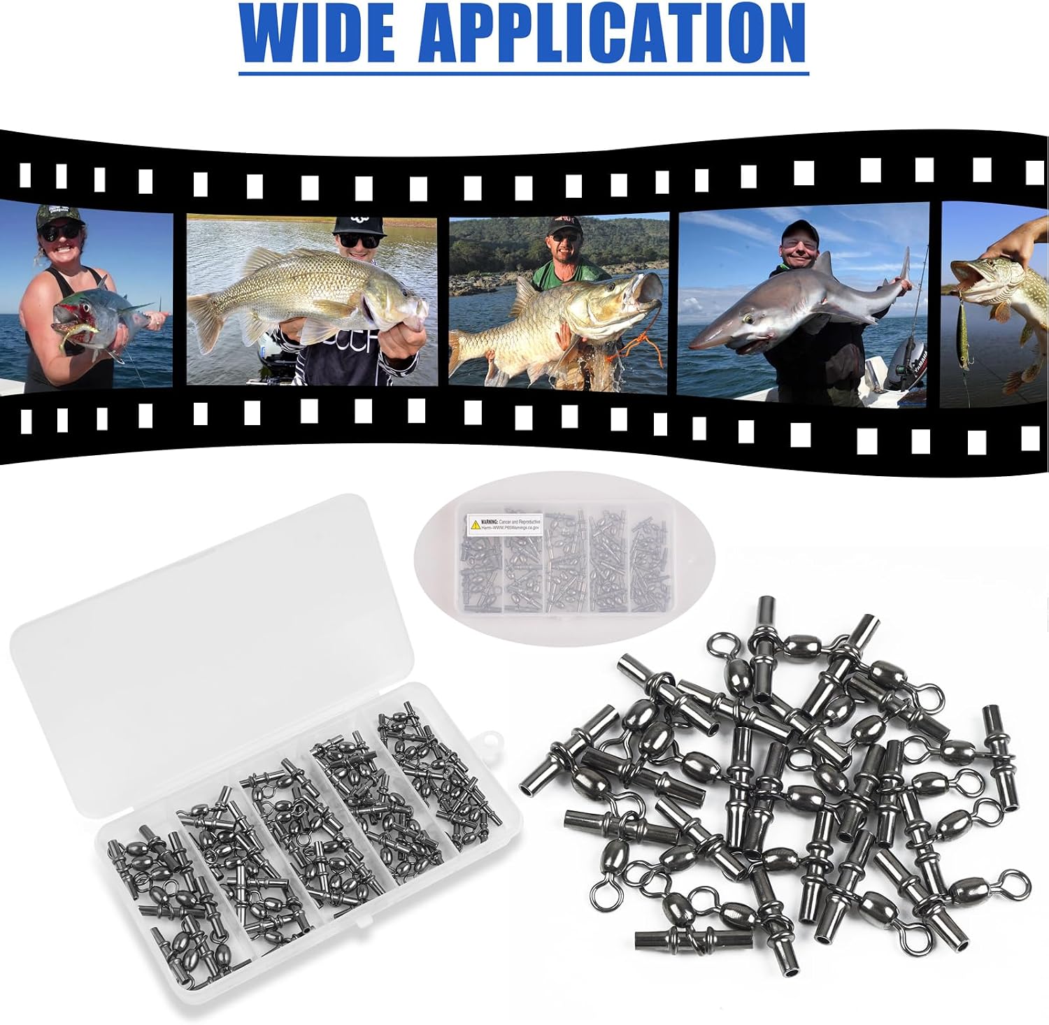 3 Way Fishing Sleeve Swivels Fishing Tackle Crossline Swivels Crimp Crane Swivel Heavy Duty Brass T-Turn Swivel for Rigs Saltwater Freshwater 60pcs Fishing Accessories