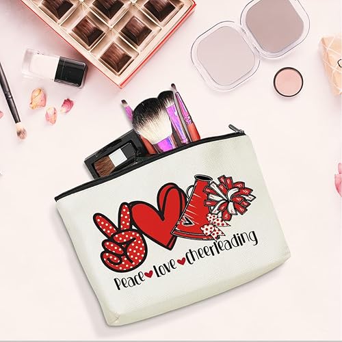 Miniatura 4 de jeilink Divertida bolsa de maquillaje de amor de paz para fútbol, voleibol, animadora, bolsa de aseo de viaje para mujeres, amigos, amantes del