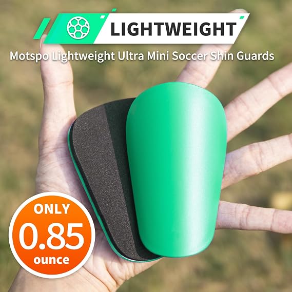 Extra Mini Soccer Shin Guards for Toddler, Kids, Youth & Adults | Ultra Lightweight Insert Small Shin Pads, Boys Girls Men Women, Shock-Absorbing Protection, 3.72.4 In, Training & Matches