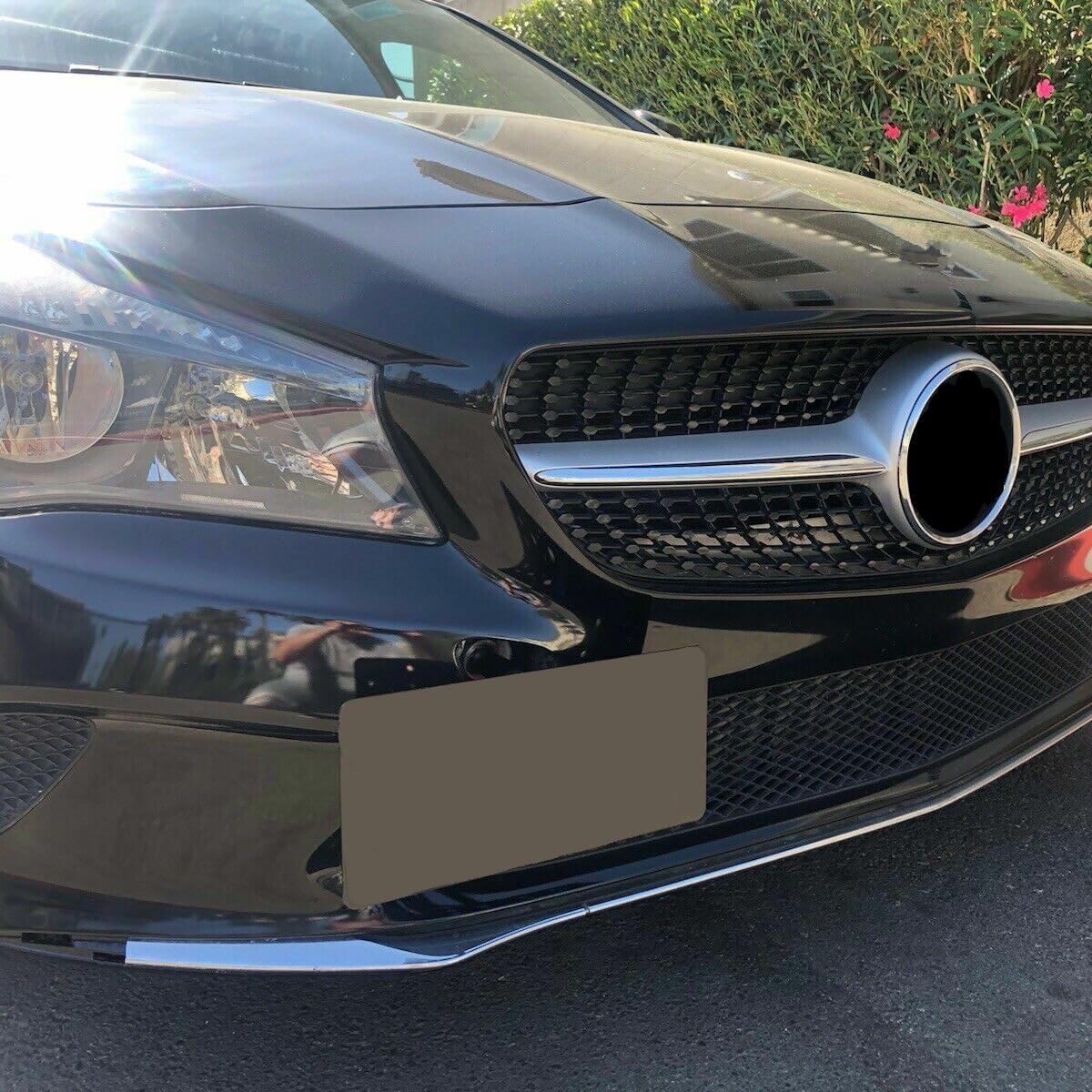 front bumper tow hook license plate mount relocator bracket fit for mercedes benz w204 w205 c class w212 w213 e class c117 cla w221 s class glk x253 glc w166 gle r231 stainless steel no drill holder
