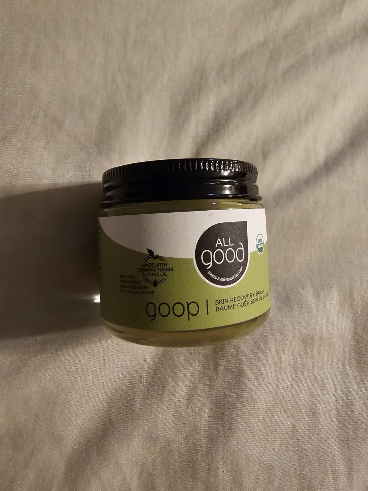 All Good Makes Everything Better All Good Goop Organic Skin Care Recovery Balm - All Purpose Ointment w/Calendula, Lavender, Beeswax - Chafing Cream, Dry Skin Salve, Cracking Lip Moisturizer - Soothes, Hydrates & Calms - 2oz