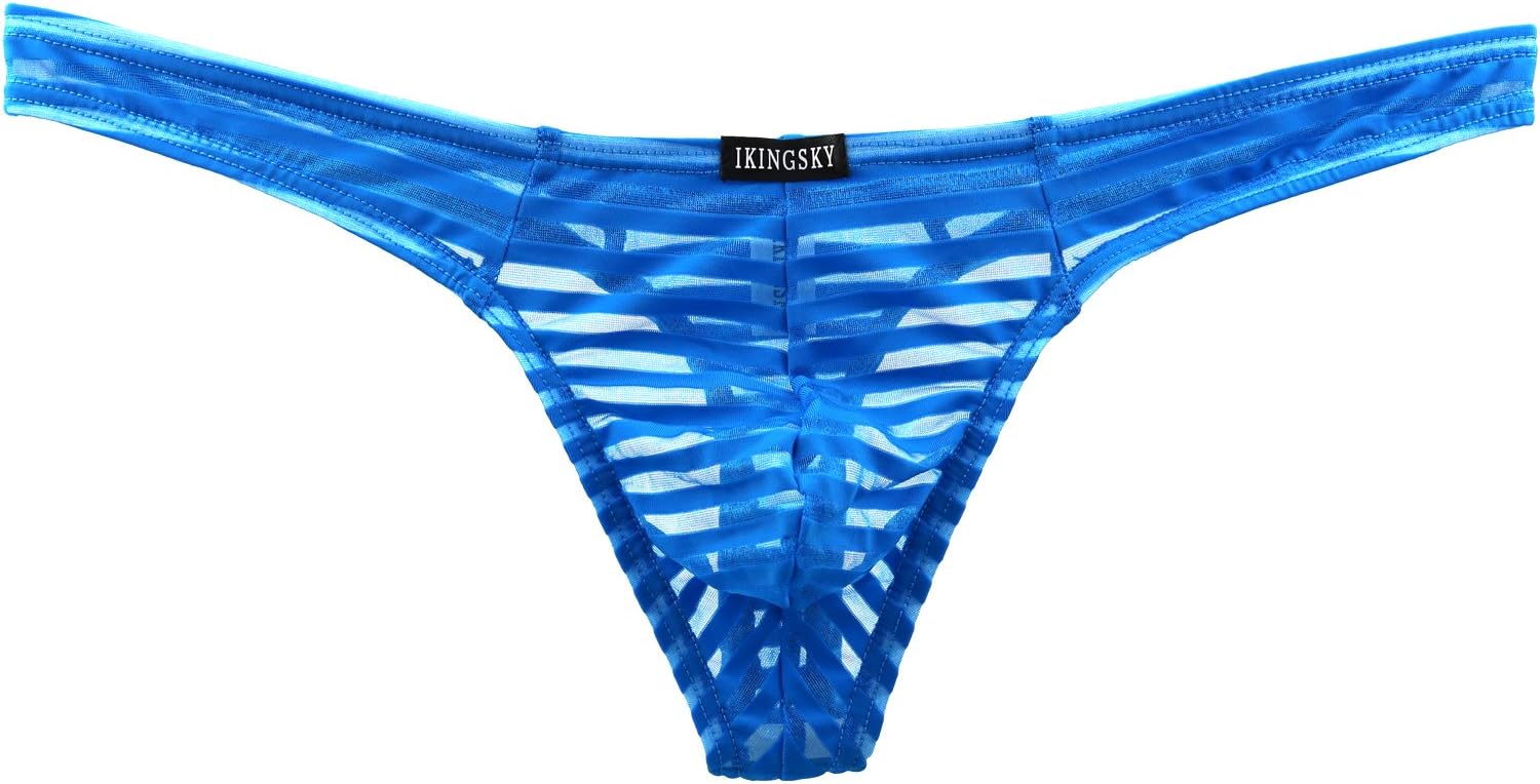 iKingsky Men's Sexy Transprant Thong Underwear Low Rise See Through Stretch Panties - Image 7