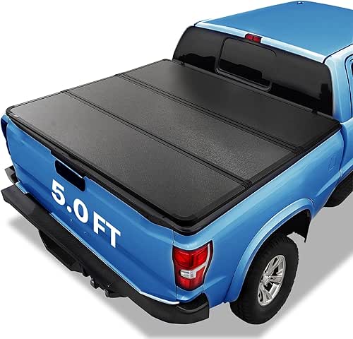 VEVOR Hard Tri-Fold Truck Bed Tonneau Cover, Compatible with 2016-2023