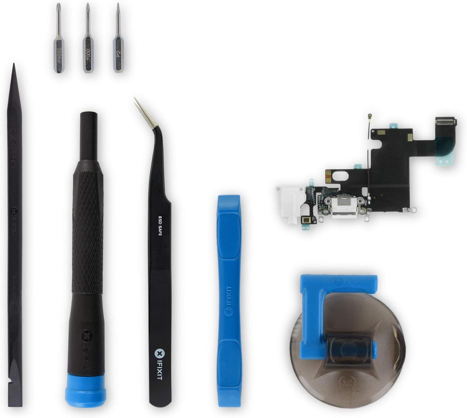 Lightning Connector and Headphone Jack Compatible with iPhone 6 - Fix Kit - White