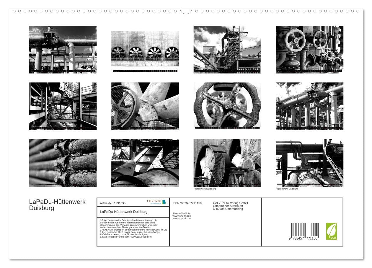 LaPaDu-Hüttenwerk Duisburg (hochwertiger Premium Wandkalender 2026 DIN A2 quer), Kunstdruck in Hochglanz: Industriekultur vom Feinsten (CALVENDO Orte)