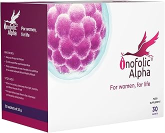 Alpha - Natural Support for PCOS in Women - 95% Effective - Restores Ovulation - Female Hormone Balance - 4000mg Myo-Inositol- 100mg Alpha-lactalbumin - 400ug Folic Acid – 60 Sachets