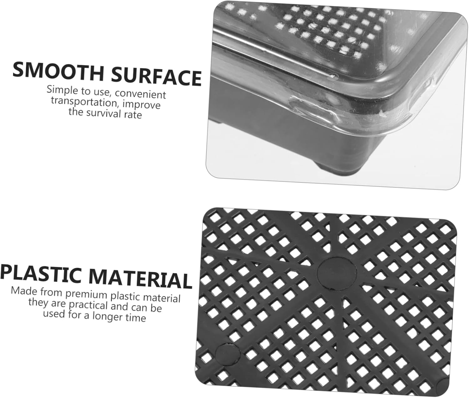 5Sets Plant Germination Starter Tray with High and Low Covers Durable Greenhouse Boxes for Growing Flowers Vegetables Saplings for Cucumbers Tomatoes