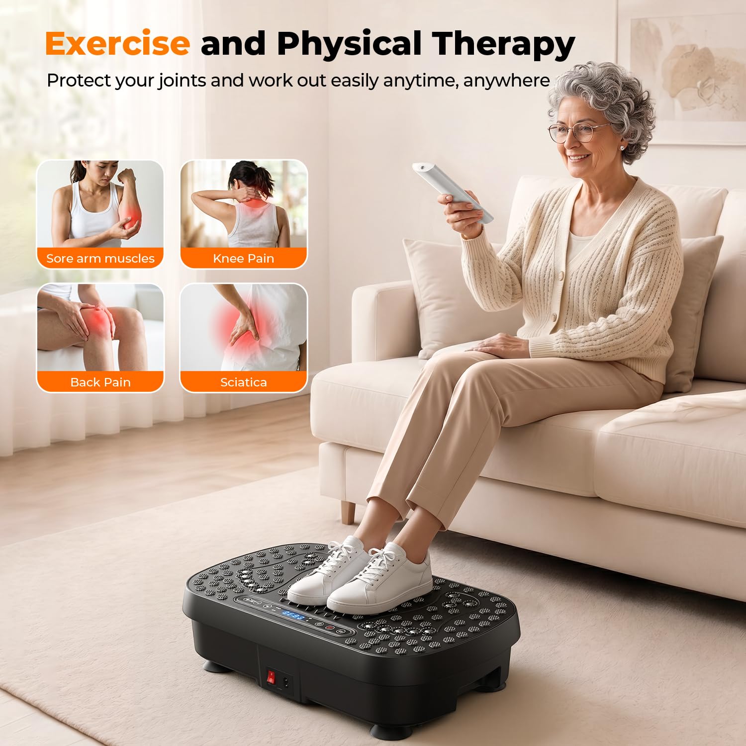 Vibrationsplatte,Vibrationsplatte Testsieger,Rüttelplatte Sport für Zuhause,Vibration Plate 330LBS Belastbar,9 Modi,99 Stufen,Power Plate Vibrationsplatt für Lymphdrainage,Ganzkörpertraining,Abnehmen