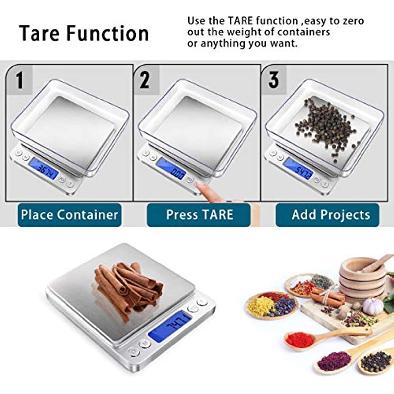 Balances de cuisine, Balance de cuisine numérique 3000g/ 0.1g, petite balance à bijoux, balance alimentaire, poids numérique en grammes et Oz, avec écran LCD/Tare , Balance alimentaire/cuisine/pâtisse